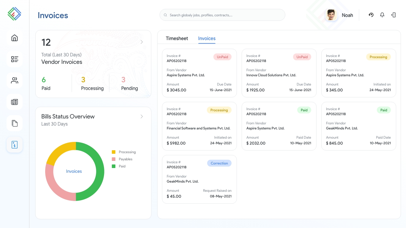 Flexcub Vendor Invoices